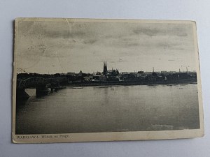 POHLEDNICE VARŠAVA POHLED NA PRAHU, PŘEDVÁLEČNÝ ROK 1935, ZNÁMKA, RAZÍTKO