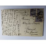 POSTCARD WARSAW VIEW OF PRAGAWA, PRE-WAR 1935, STAMP, STAMPED