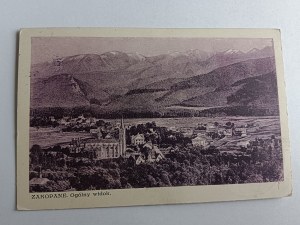 CARTE POSTALE ZAKOPANE TATRY VUE GÉNÉRALE, AVANT-GUERRE, TIMBRE, ESTAMPILLAGE