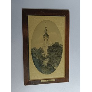 POSTCARD LESZNO LISSA CHURCH, STAMP STAMP