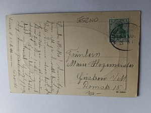 CARTE POSTALE LESZNO LISSA CHURCH, TIMBRE TIMBRE