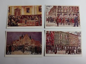 ENSEMBLE DE 12 REPRODUCTIONS DE CARTES POSTALES LEON PRAUZINSKI WIELKOPOLSKIE UPRISING