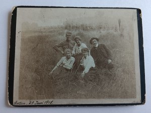 PHOTO EN CARTON SZCZECIN, STETTIN, 1918, GROUPE DE PERSONNES