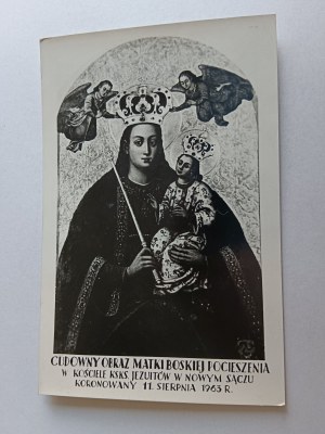 PHOTO NOWY SACZ IMAGE MIRACULEUSE DE LA MÈRE DE LA CONSOLATION DANS L'ÉGLISE DES JÉSUITES