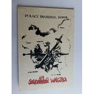 KARTA SOLIDARNOŚĆ WALCZĄCA, POLACY PAMIĘTAJĄ 1939 R, ORZEŁ, GODŁO, MIECZ