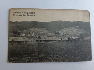 POHLEDNICE KARPATY, VESNICE, PŘEDVÁLEČNÁ, ZNÁMKA 1915