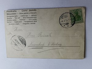 POHLEDNICE MIĘDZYZDROJE MISDROY, PLÁŽ, DLOUHÁ ADRESA, PŘEDVÁLEČNÁ, ZNÁMKA, ZNÁMKA, 1904