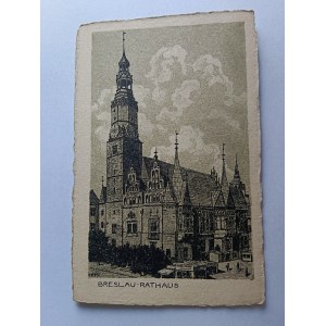 POCZTÓWKA WROCŁAW BRESLAU, RATUSZ, PRZEDWOJENNA