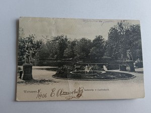 POHLEDNICE VARŠAVSKÉ LÁZNĚ, RYBNÍK, PŘEDVÁLEČNÝ ROK 1906, ZNÁMKA