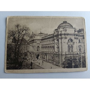 POCZTÓWKA LWÓW LEMBERG LANDTAGSGEBAUDE, STEMPEL 1943 R, ZNACZEK