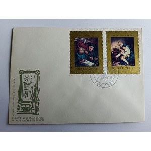 ENVELOPE PAINTING IN POLISH MUSEUMS VAN REYMERSWAELE, BAPTISTE GREUZE, STAMP, STAMP