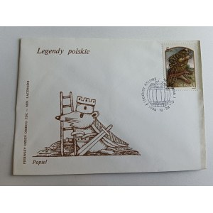 ENVELOPE POLISH LEGENDS ASH, STAMP, STAMP