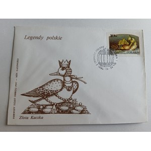 ENVELOPE LEGENDS OF POLAND GOLDEN DUCK, STAMP, STAMP