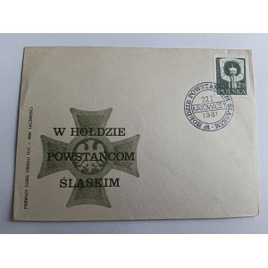 ENVELOPE CROSS IN TRIBUTE TO THE SILESIAN INSURGENTS, STAMP, STAMP