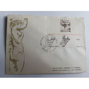 ENVELOPE PAINTING RUBENS 400TH ANNIVERSARY UROZIN, STAMP, STAMP