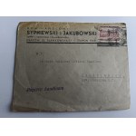 ENVELOPE TRADING HOUSE SYPNIEWSKI I JAKUBOWSKI KRAKOW, PSZCZYNA, STAMP, STAMP