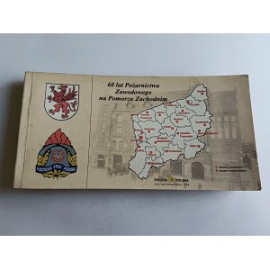 STRAŻ POŻARNA, 60 LAT POŻARNICTWA ZAWODOWEGO NA POMORZU ZACHODNIM, CHOSZCZNO, DRAWSKO, GOLENIÓW, WAŁCZ, SZCZECIN, KOSZALIN, KOŁOBRZEG, ZESTAW 31 POCZTÓWEK