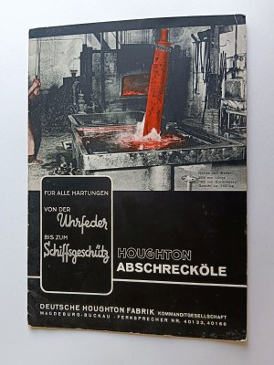 BROCHURE PUBLICITAIRE HUILES, RESSORTS, NAVIRES, TREMPÉS, MAGDEBOURG