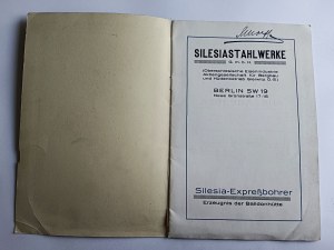 BROCHURE PUBLICITAIRE SILESIA EXPRESS BOHRER, PRODUITS MÉTALLURGIQUES, FORET, MÈCHES