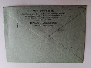 ENVELOPPE BLANCHE BIELITZ ADOLF HITLER PLATZ, TIMBRE 1943