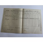 EXCERPT FROM THE POPULATION REGISTER OF THE VILLAGE OF LESZCZANKA, TRZEBIESZÓW, STAMP MIĘDZYRZEC 1928