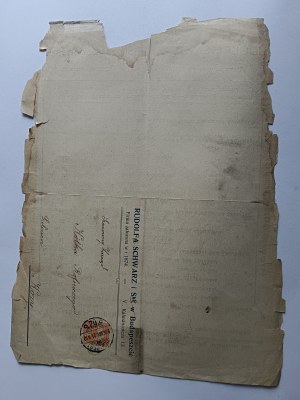 LISTE DE PRIX RUDOLF SCHWARZ BUDAPEST, LARD, BACON, LARD, TIMBRE TIMBRE 1921