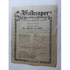 PLACARD ABOUT A PLAY FOLK OPERA CITY THEATER IMPERIAL JUBILEE 1918