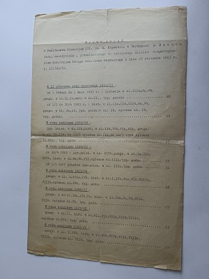 SEZNAM TŘÍD TARNOPOLSKÉ STÁTNÍ GYMNÁZIUM IM KOPERNIK, JAN BAUER 1923, RAZÍTKO