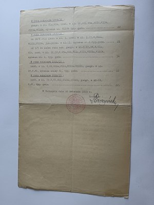 SEZNAM TŘÍD TARNOPOLSKÉ STÁTNÍ GYMNÁZIUM IM KOPERNIK, JAN BAUER 1923, RAZÍTKO