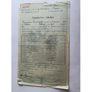 SCHOOL CERTIFICATE, LVIV 1912, STAMP