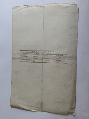 ŠKOLNÍ VYSVĚDČENÍ, LVOV 1912, RAZÍTKO