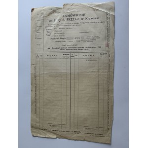 ORDER TO THE COMPANY E. FREEGE KRAKOW 1930