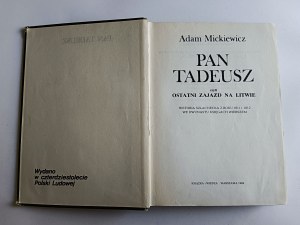 ADAM MICKIEWICZ, PAN TADEUSZ