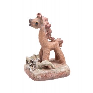 Maria Cybis (1905 Kyiv ? - 1958 Princeton), Cheval avec des fleurs par les sabots avant, vers 1940