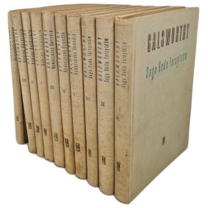 GALSWORTHY John - THE Saga of the FORSYTE FAMILY, A MODERN COMEDY, THE END OF A CHAPTER, ON THE FORSYTE'S GHOST (10 volumes), PIW Warsaw 1956/57.