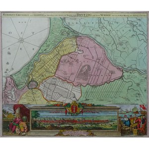 Danzig DANTZIG Zulawy Johann Baptist Homann 1720