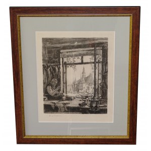 Hugo Ulbrich Il municipio di Breslavia dalla finestra della sartoria Becker 1902