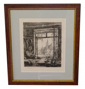 Hugo Ulbrich Wrocław Ratusz z okna warsztatu krawieckiego Beckera 1902