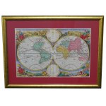 World Map "WERELT CAERT" Stoopendal 1736