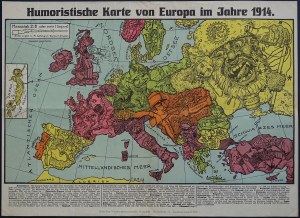 Carte satirique de l'Europe 