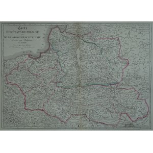 Polska Carte DES ETATS DE POLOGNE Sanson, Herisson 1831