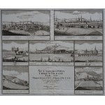 Friedrich Bernhard Werner, Homann "SCENOGRAPHIA URBIUM SILESIAE" Ziębice Ząbkowice Śląskie Kamieniec Ząbkowicki Karniów Henryków Srebrna Góra Złoty Stok