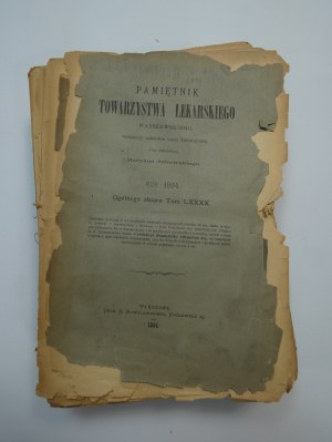 Pamiętnik Towarzystwa Lekarskiego Warszawskiego 1894 TOM LXXXX