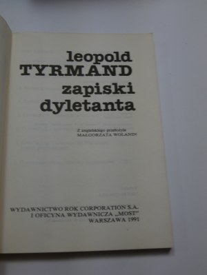 Notes of a dilettante / Leopold Tyrmand