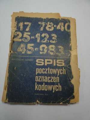 Adresář poštovních směrovacích čísel 1972 / Ministerstvo spojů