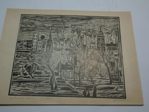 Copperplate Zielona Góra Stanislaw Para - signed