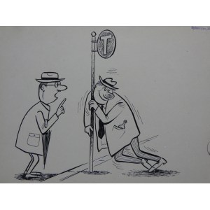 0MIKLASZEWSKI Gwidon (1912-1999) - IL LUI A DIT CONSERVER L`EQUILIBRE !