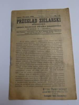 Herbal Review 1945 first year complete Turowska