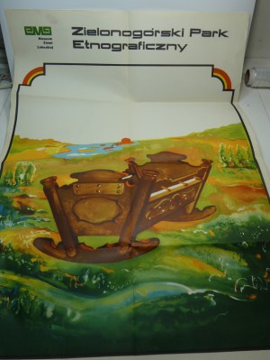 Affiche 1977 Ryszard Kisło Parc ethnographique de Zielona Góra Musée d'Ochla de la Terre de Lubuska