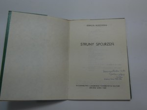 Strings of gazes Moussin dedication and autograph of the author